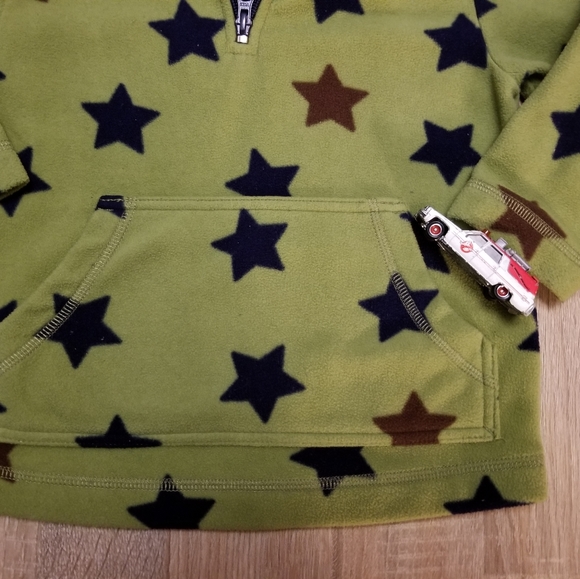 2010 vguc Hanna Andersson 100 4T green-zip star fleece WARM with YKK zipper - Picture 6 of 8